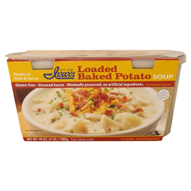 Ivar's Loaded Baked Potato Soup, 24 oz, 2 count