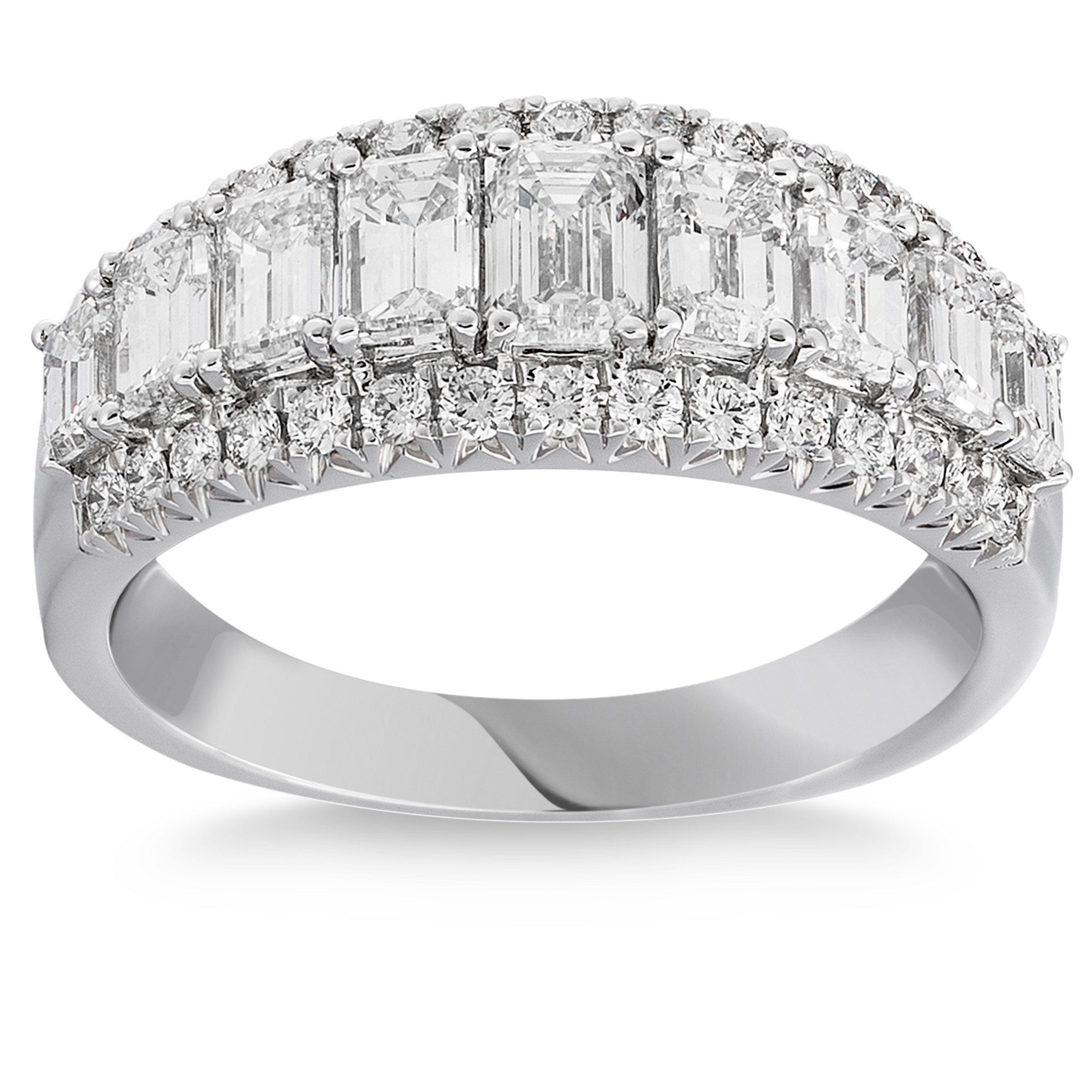 Octagon and Round Brilliant Cut Diamond Band (2.22 ctw)
