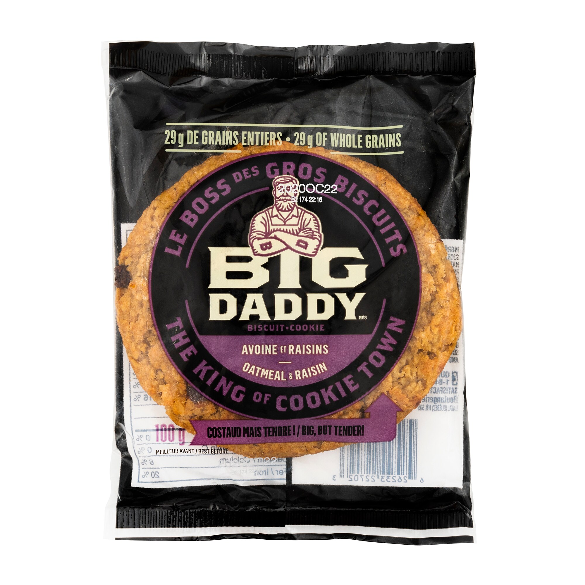 Big Daddy Oatmeal and Raisin Cookies, 8 × 100 g