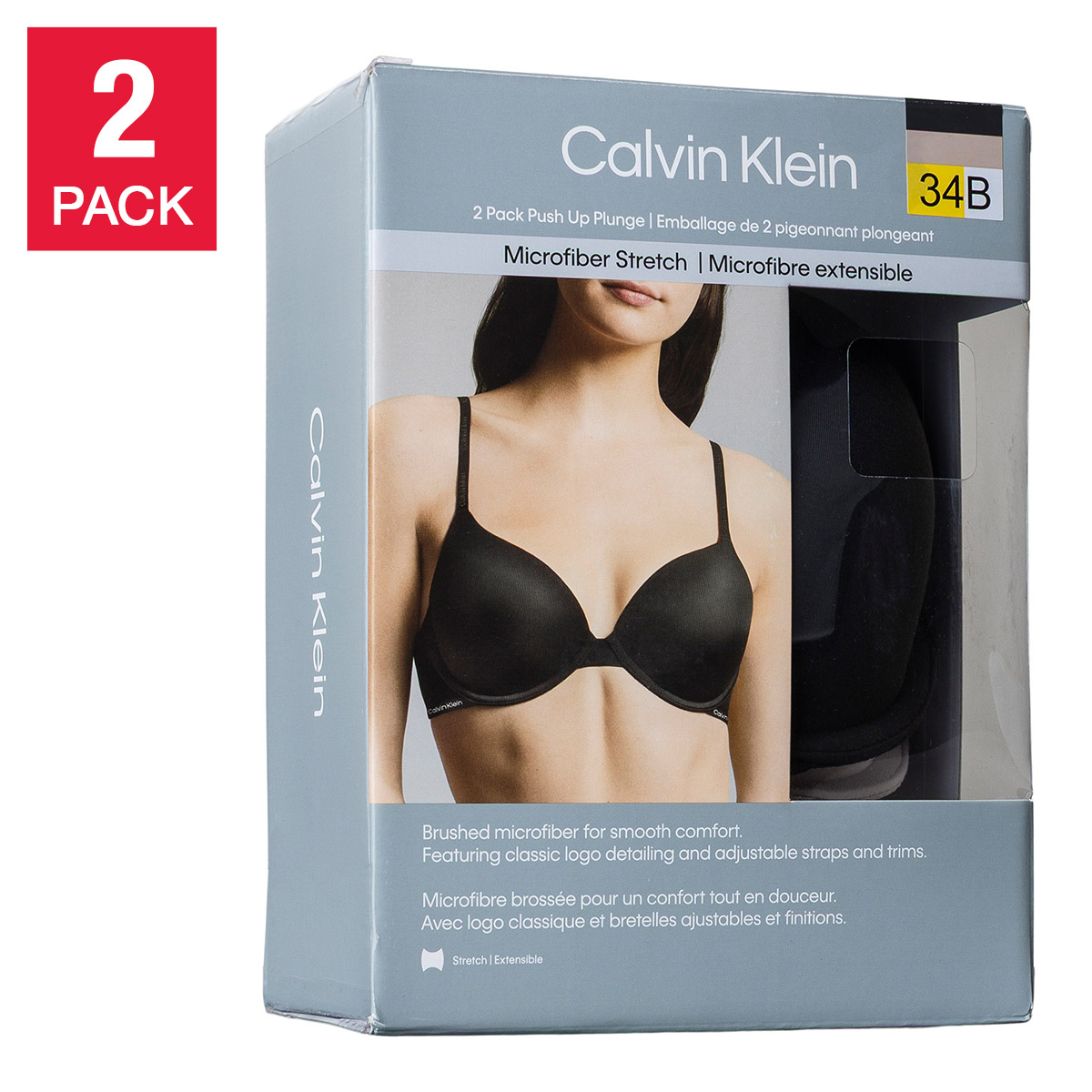 Calvin Klein Luxe Bra, 2-Pack