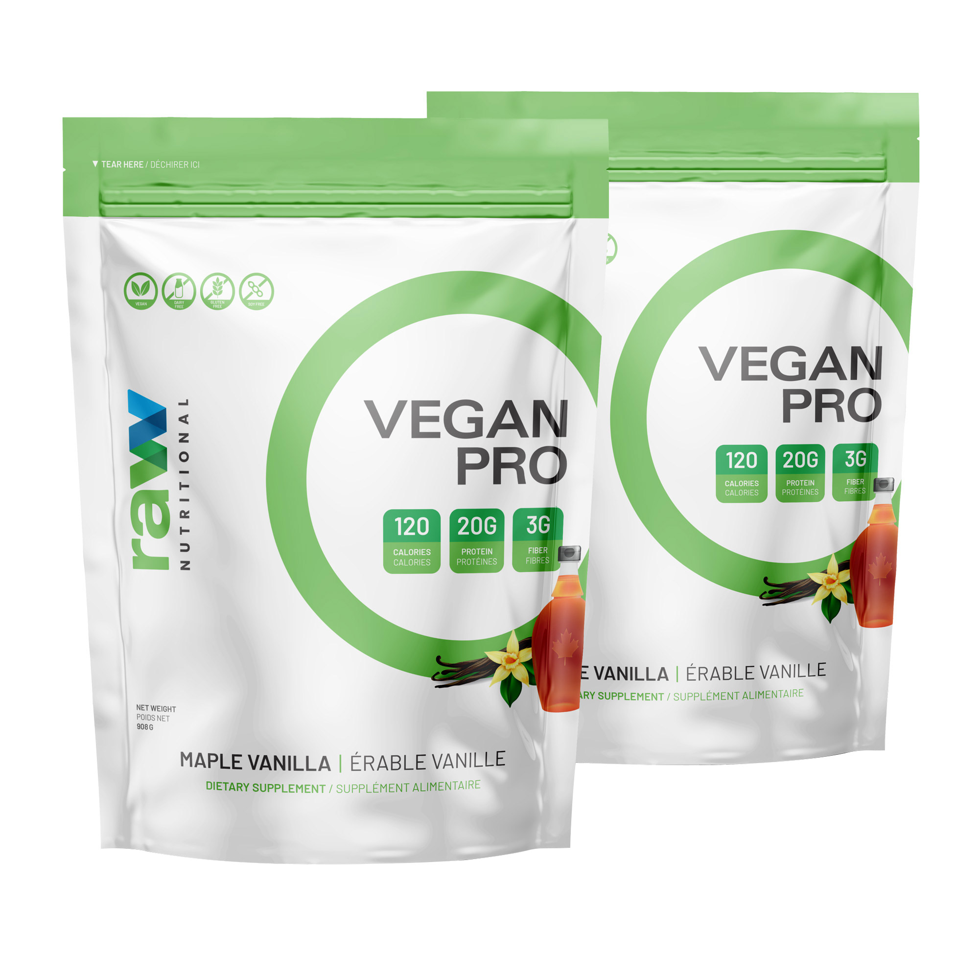 Vegan Pro - Poudre de protéines végétales, 2 x 908 g