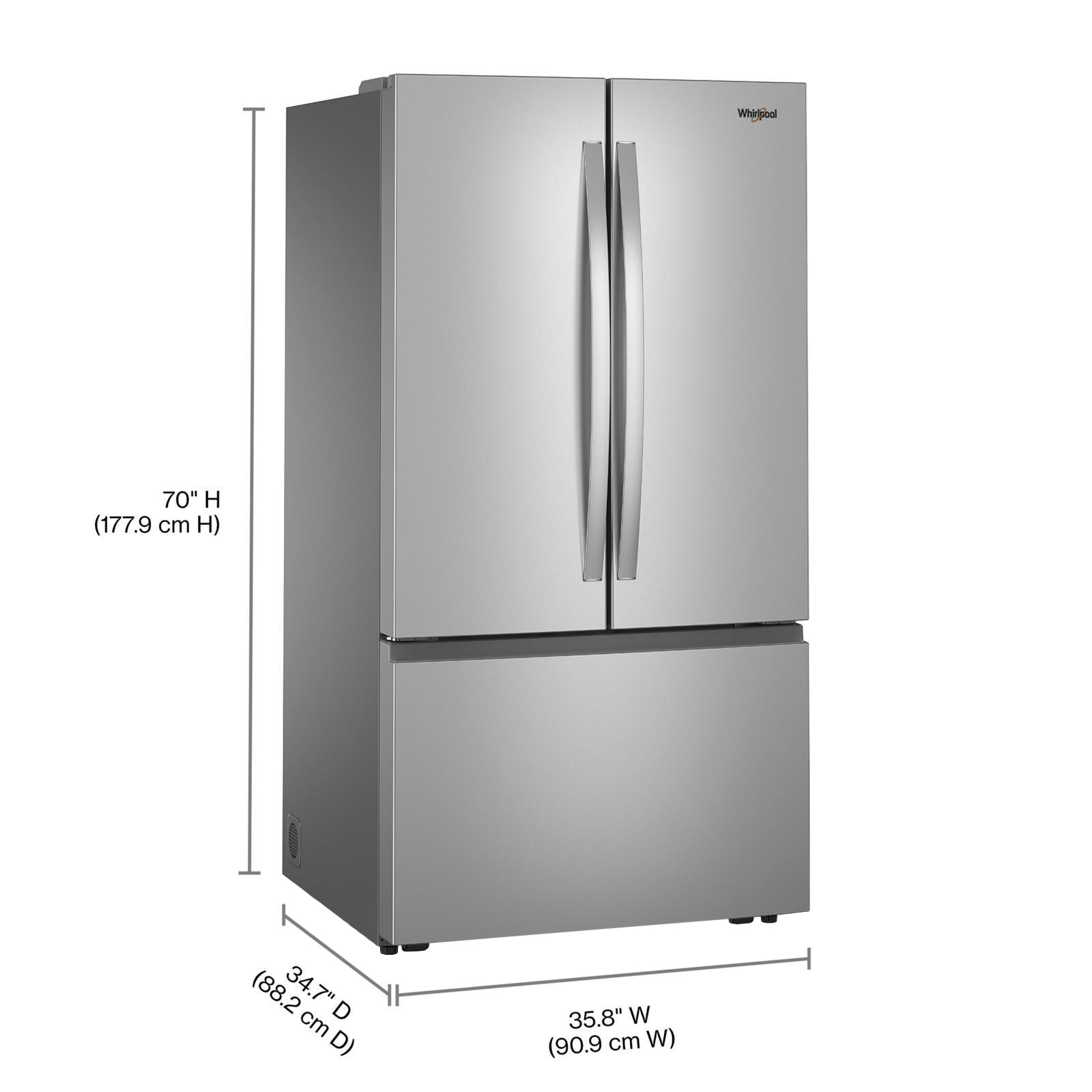 Whirlpool 36 in. 31 cu ft. Standard Depth French Door Refrigerator