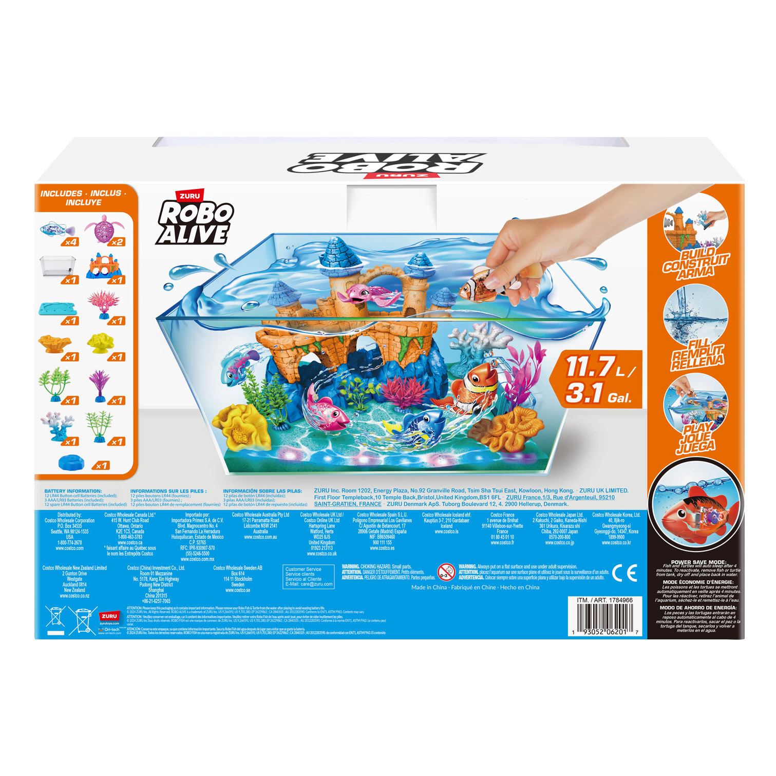 Bandai Robo Fish – Aquarium Playset ZU7126 – Poissons Robotisés Interactifs Pour Bain Et Jeu