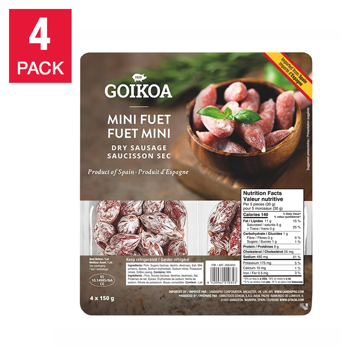 Goikoa Mini Fuet, 16 × 150 g