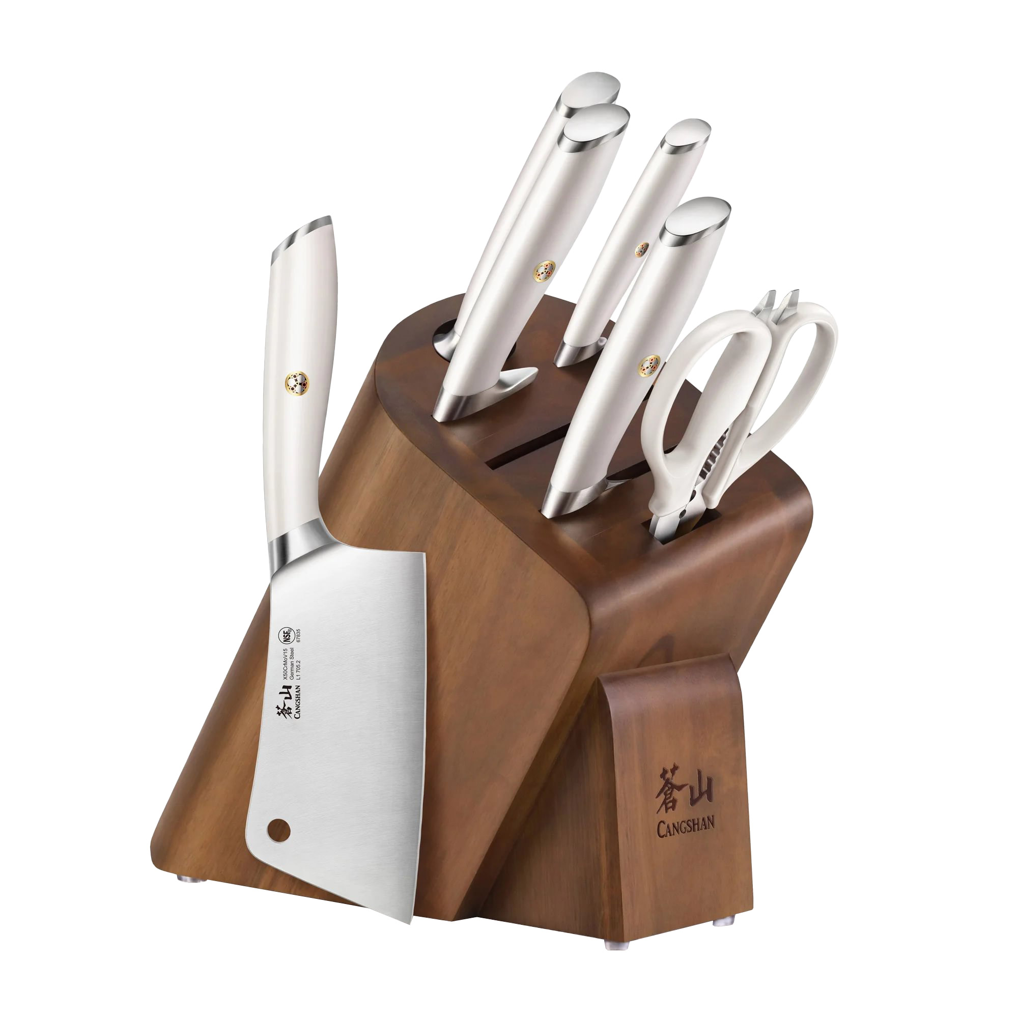 Cangshan L1 Series 7-piece Cleaver Knife Block Set