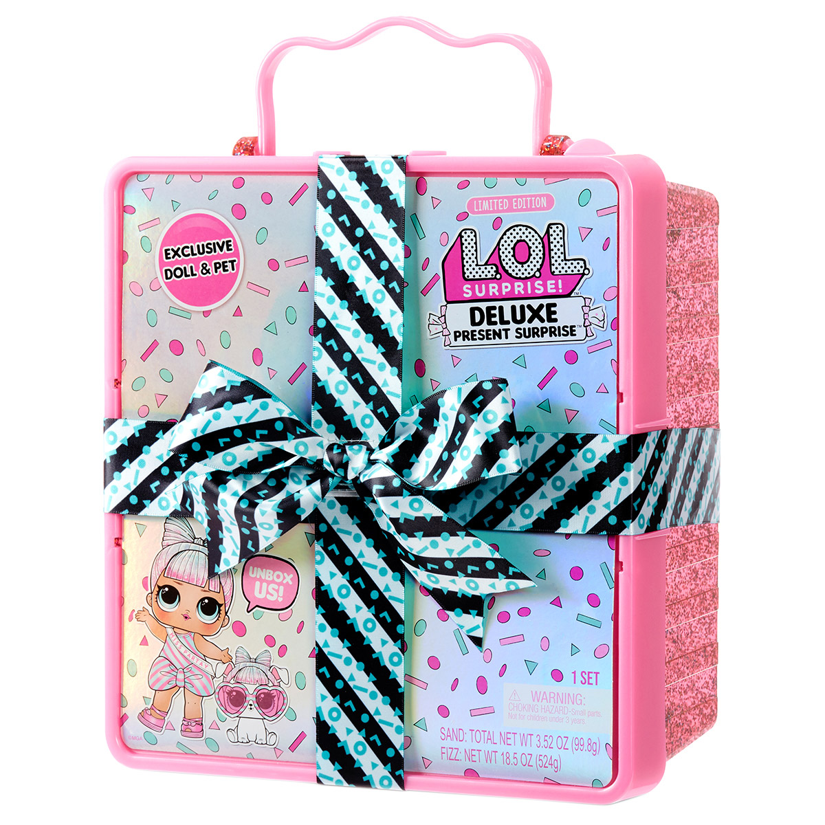 LOL Surprise Deluxe Present Surprise with Miss Partay Doll and Pet