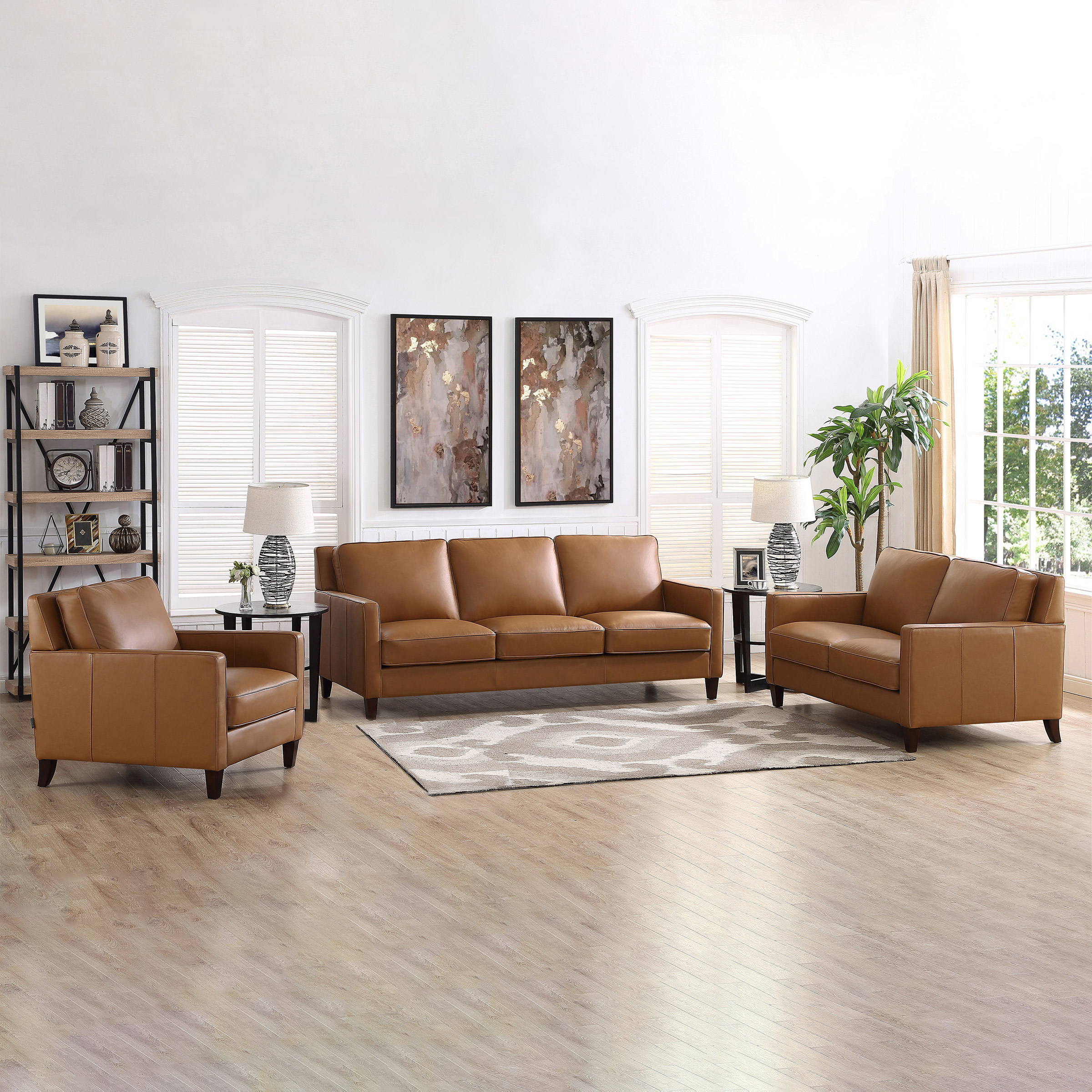 West Park 3-piece Leather Set