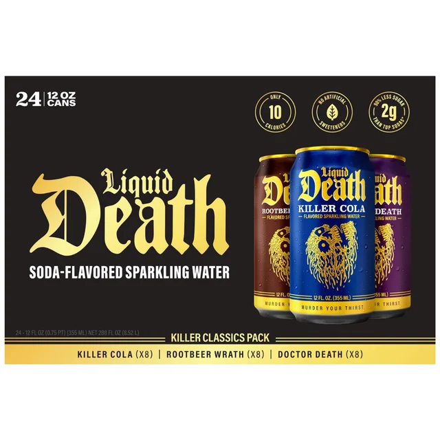 LIQUID DEATH SODA VARIETY PACK 24/12 OZ