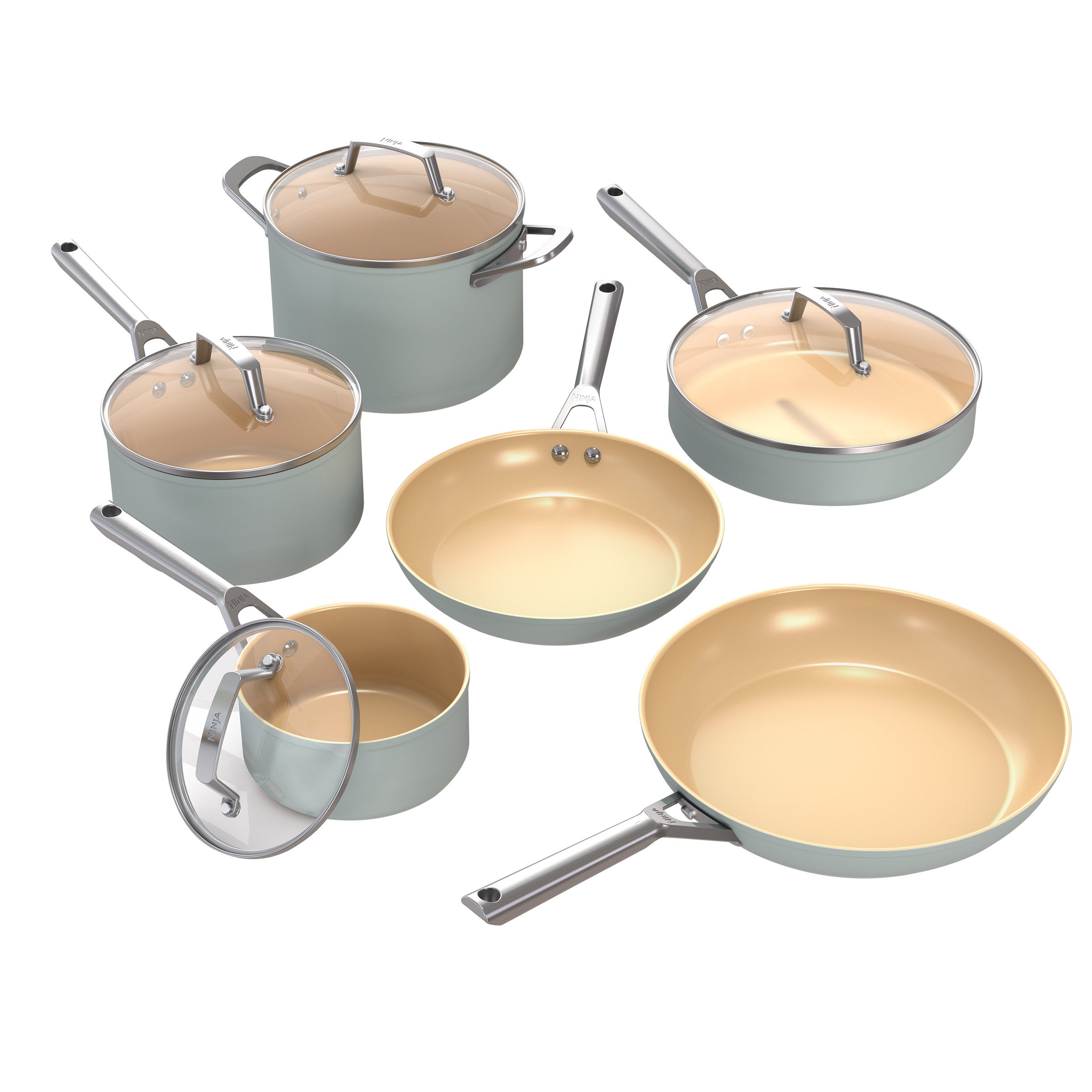 ninaICD3点セット Watch Ninja Ceramic Cookware&colon; Gray ﹙CW900X﹚ on Amazon Live