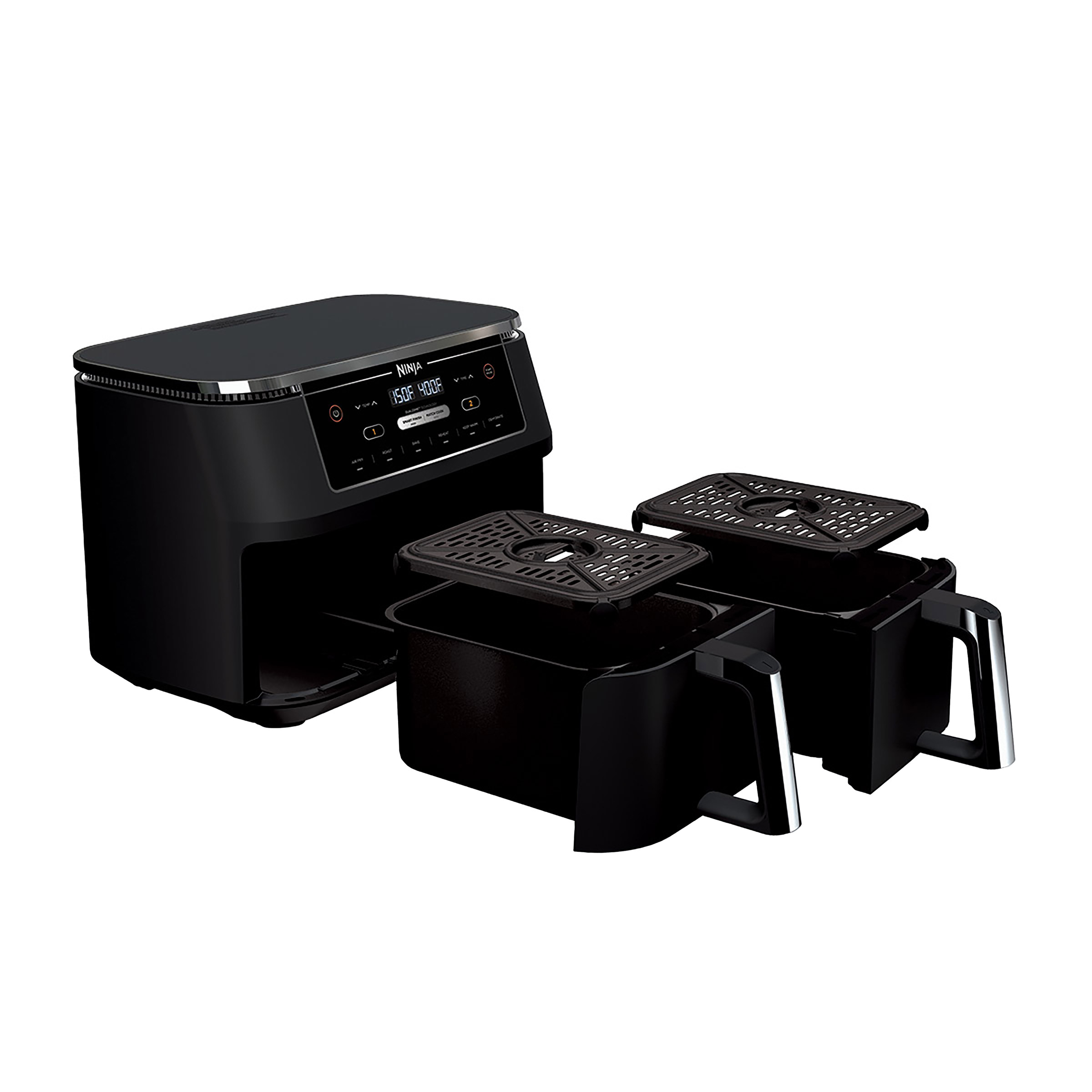 CHIKA　2個セット Ninja Foodi 6-in-1 10-qt. XL 2-Basket Air Fryer with