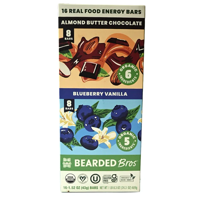 BEARDED BROTHERS ORGANIC ENERGY BARS 16 PACK