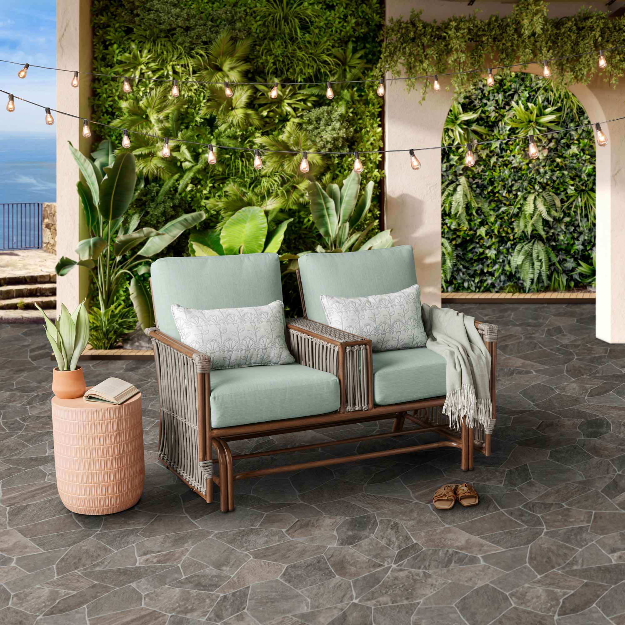 Agio Riviera Outdoor Loveseat Glider