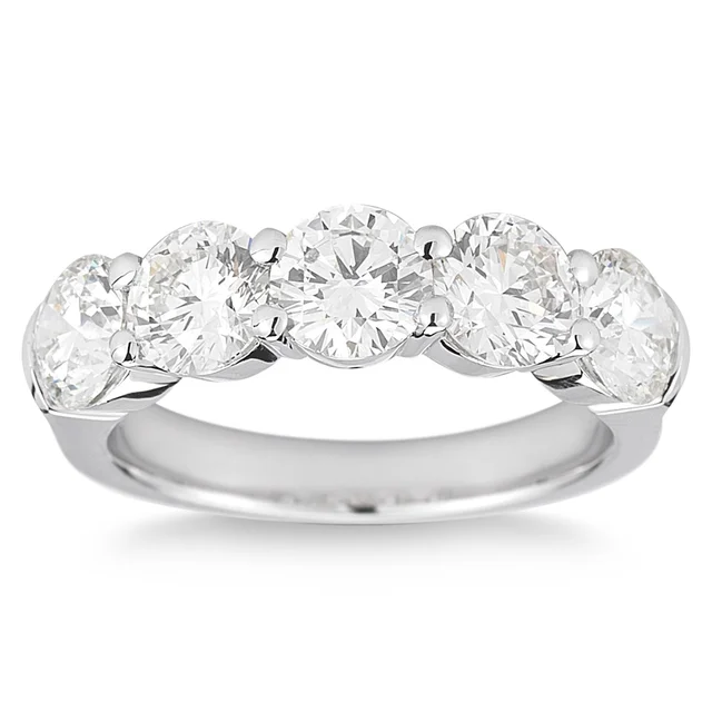 PLATINUM 3.00CTW VS2 I DIAMOND 5 STONE RING