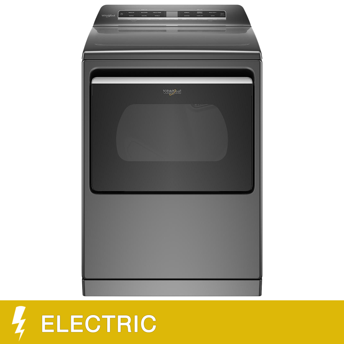 Whirlpool 7.4 cu. ft. Chrome Shadow Electric Dryer with Wrinkle Shield