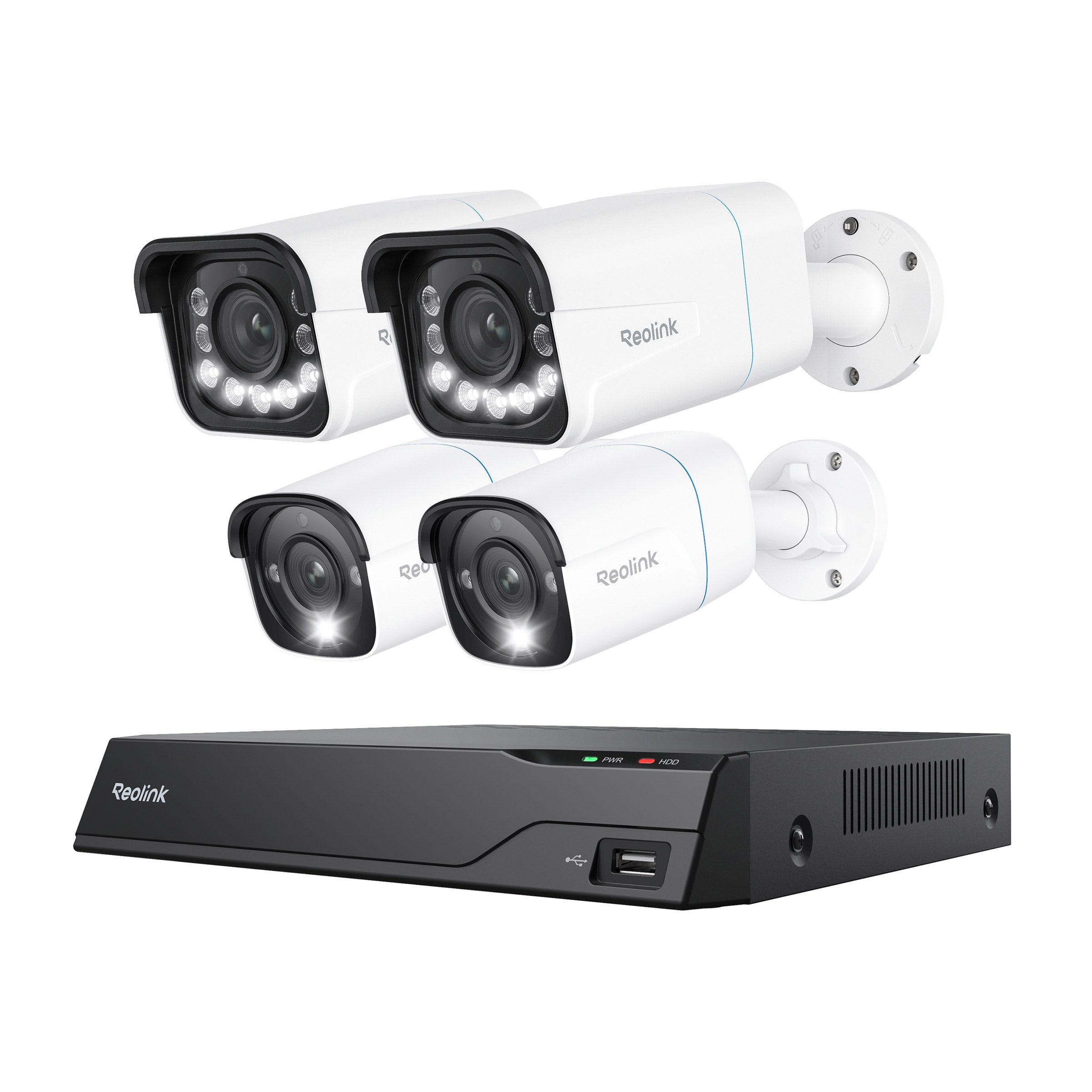 Reolink 8 Channel 4K 2TB NVR PoE Security System 2-5x Opt. Zoom Cameras + 2 Bullet