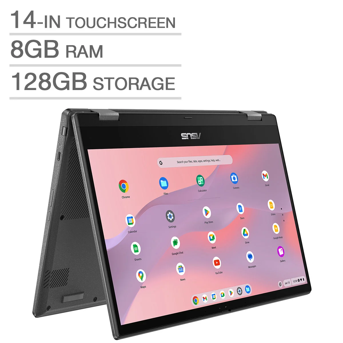 ASUS CM1 Flip 14-in 2-in-1 Touchscreen Chromebook Bundle, MediaTek