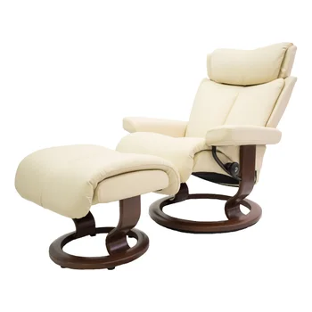 Ekornes Stressless Magic Classic Recliner & Ottoman | Costco Ekornes Stressless Magic Classic Recliner & Ottoman | Costco