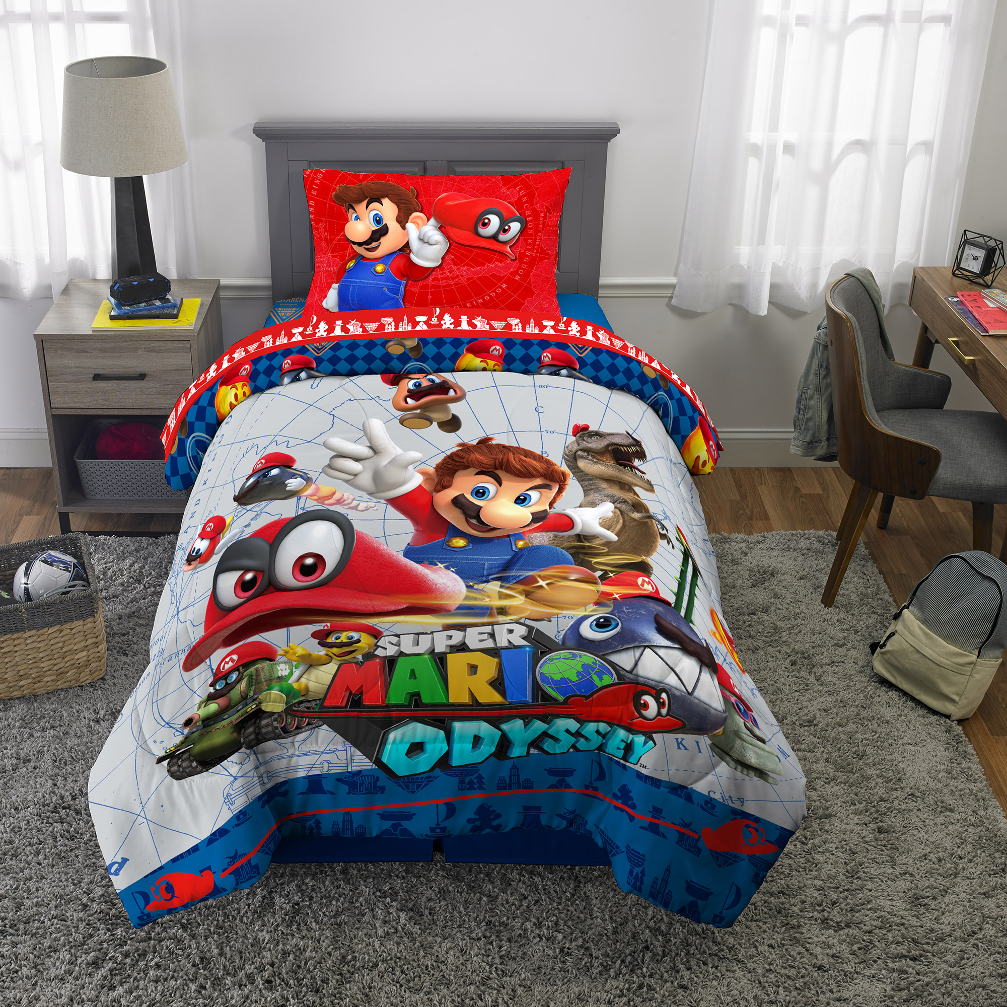 Super Mario Twin Comforter and Sheet Set