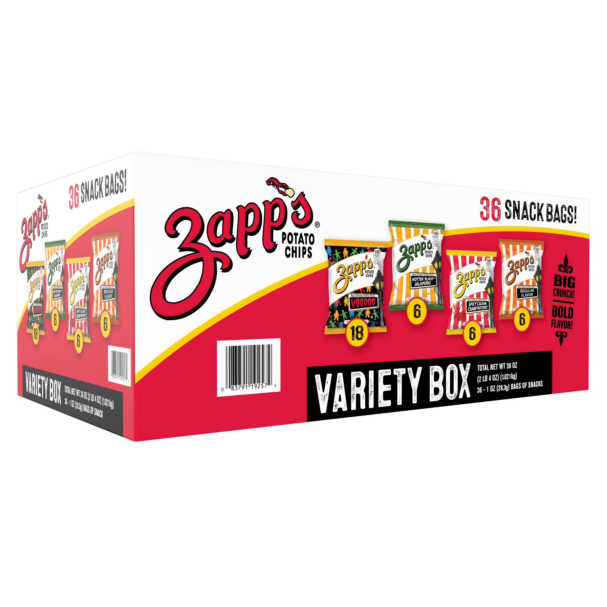Zapp's Potato Chips, Variety Pack, 1 oz, 36-count | Costco