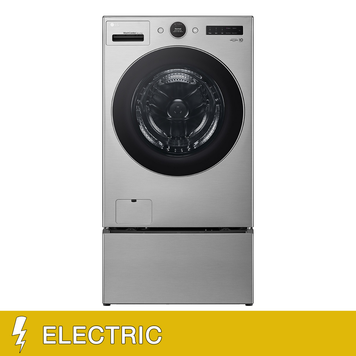 LG 5.0 cu. ft. Mega Capacity Smart Wash Combo All-in-One Washer/Dryer with Inverter HeatPump Technology and Storage Pedestal 