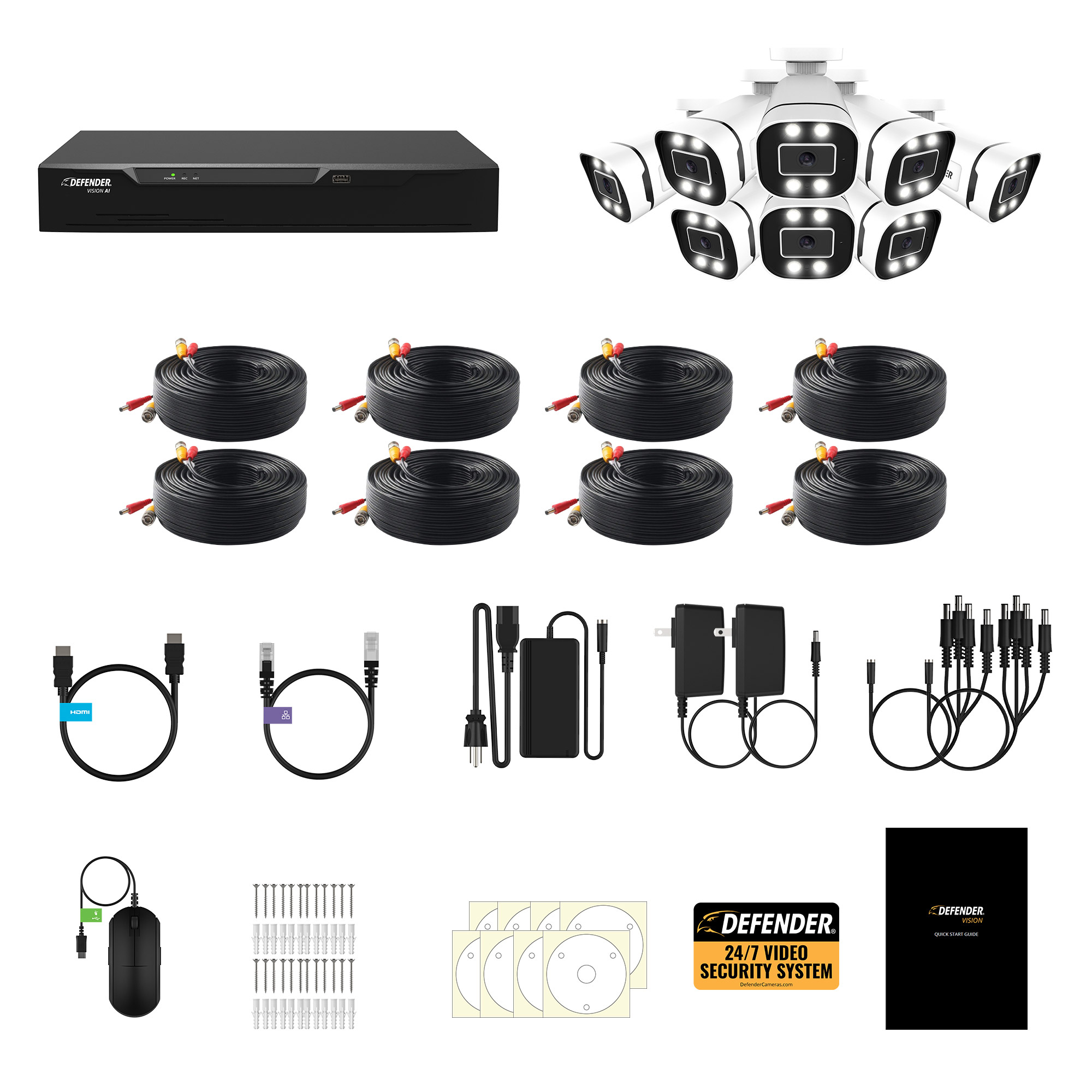 Defender 4K Vision AI Smart DVR Security System with 8 Deterrence ...