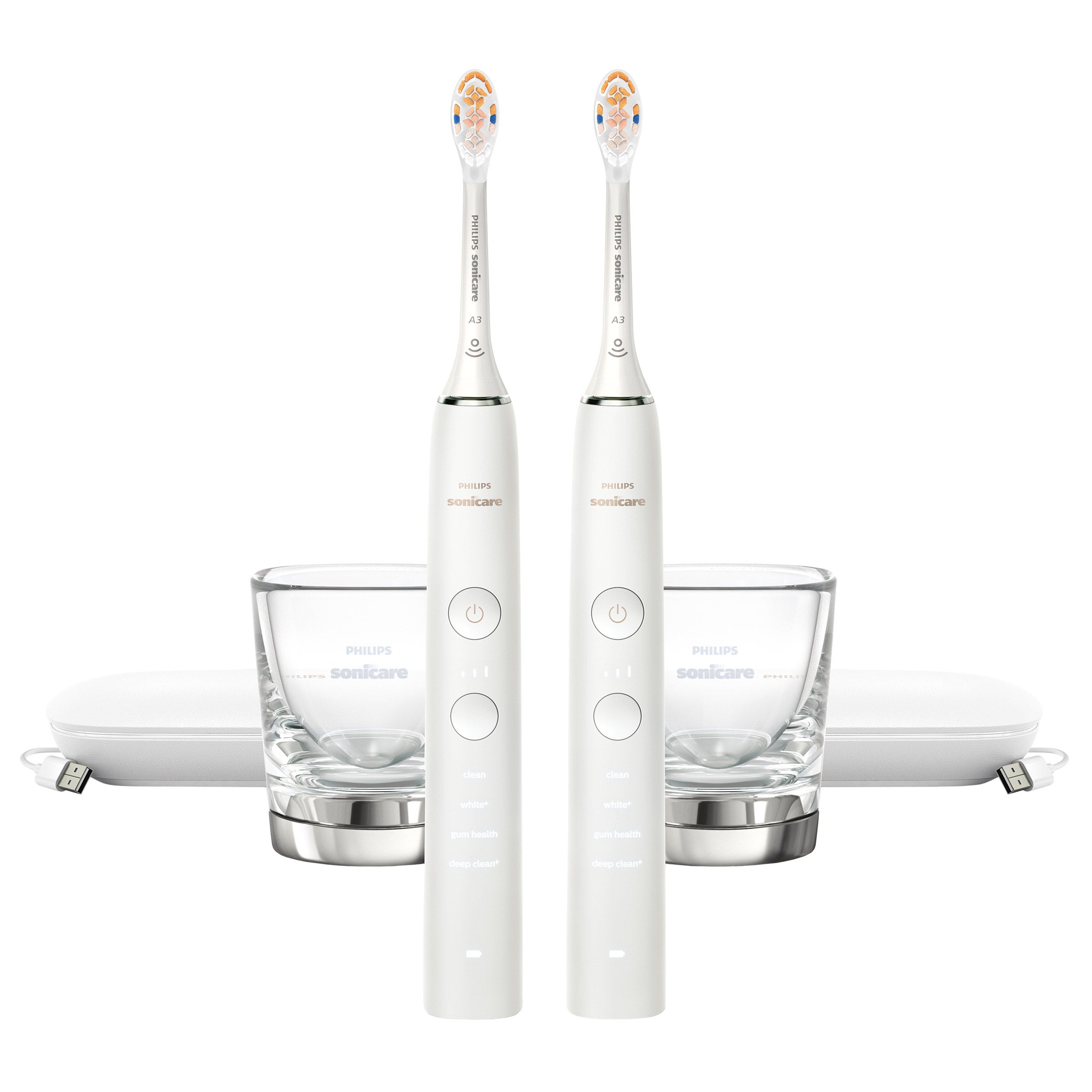 Philips Sonicare DiamondClean Smart Electric Rechargeable Toothbrush, 2-pack