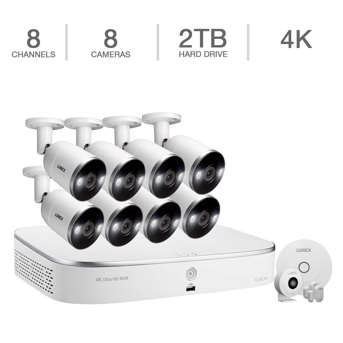 LOREX Security System 8-Channel 4K Fusion Series NVR 