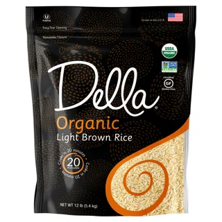 Della Organic Light Brown Rice, 12 lbs