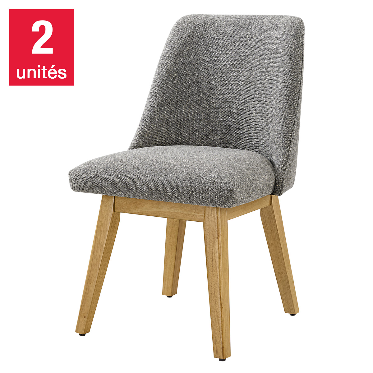Aiden & Ivy Destin - Ensemble de 2 chaises de salle à manger en tissu