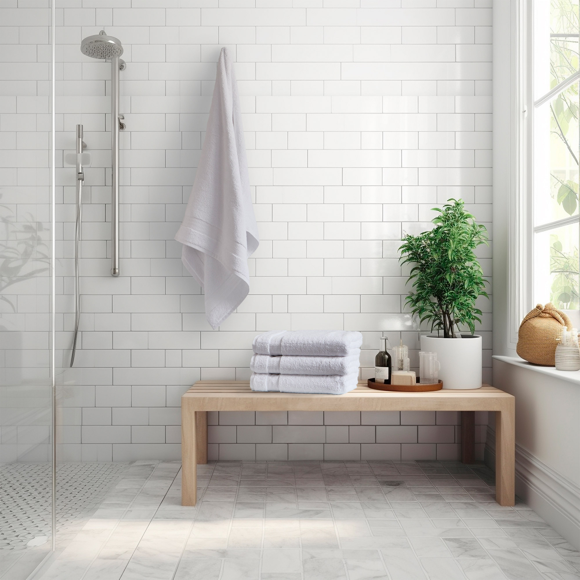 Serene Home Collection Bath Towel, 4-pack