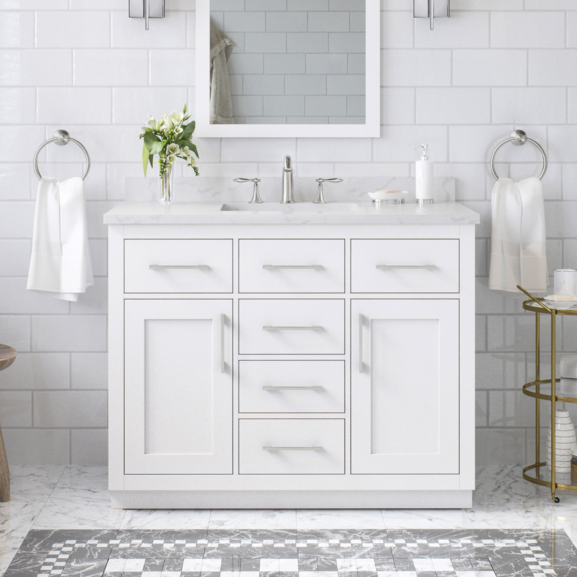 Modern White Bathroom Vanities