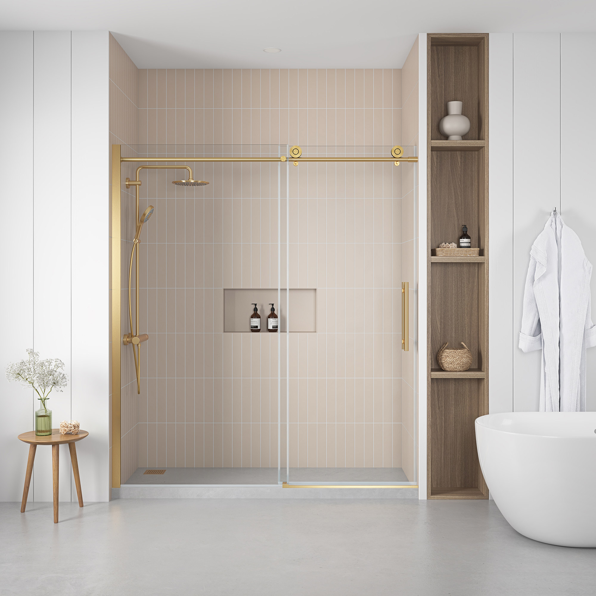 OVE Decors Renfrew Frameless Soft-close Sliding Shower Door