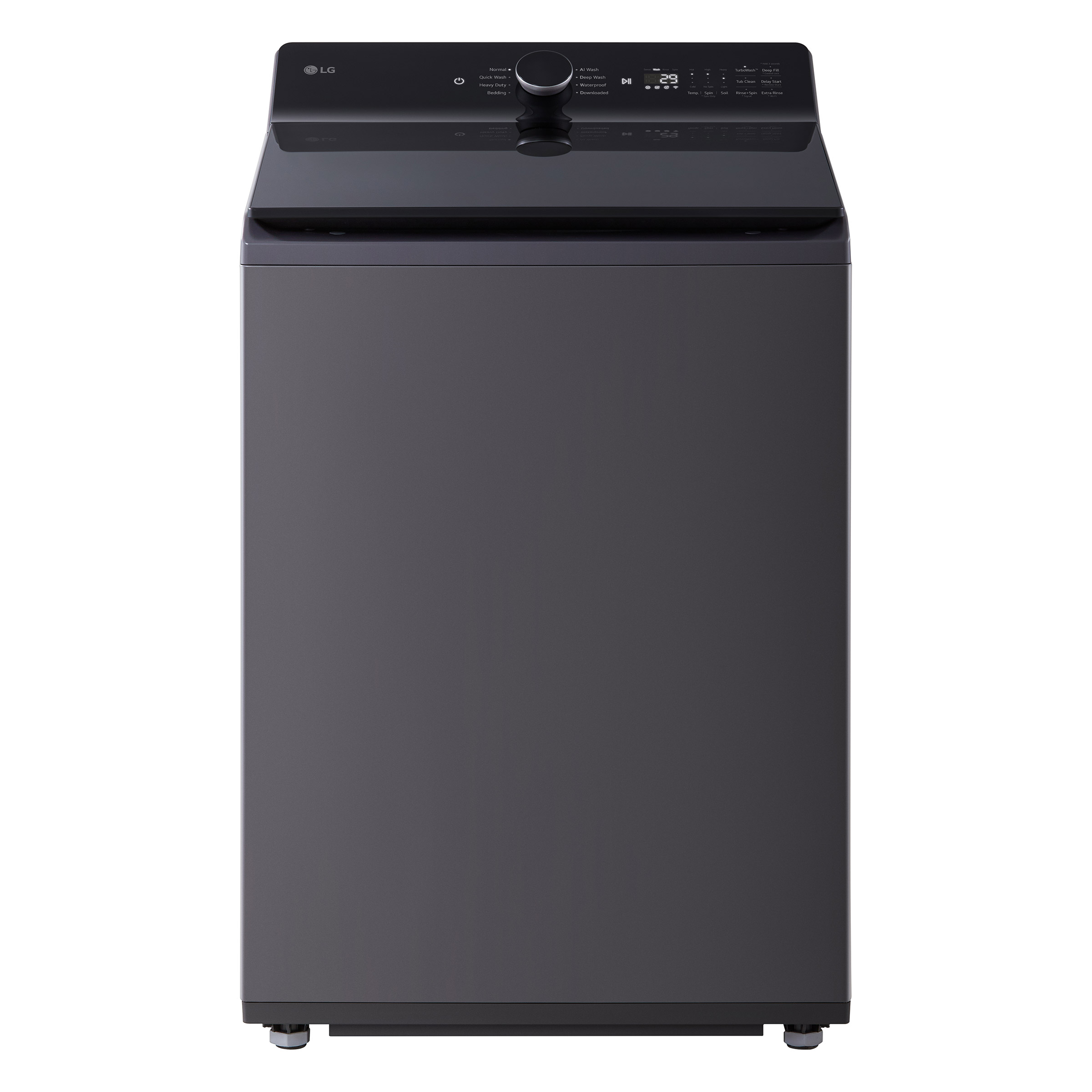 LG 6.1 cu ft. Black Top Load Washer with Agitator and EasyUnload
