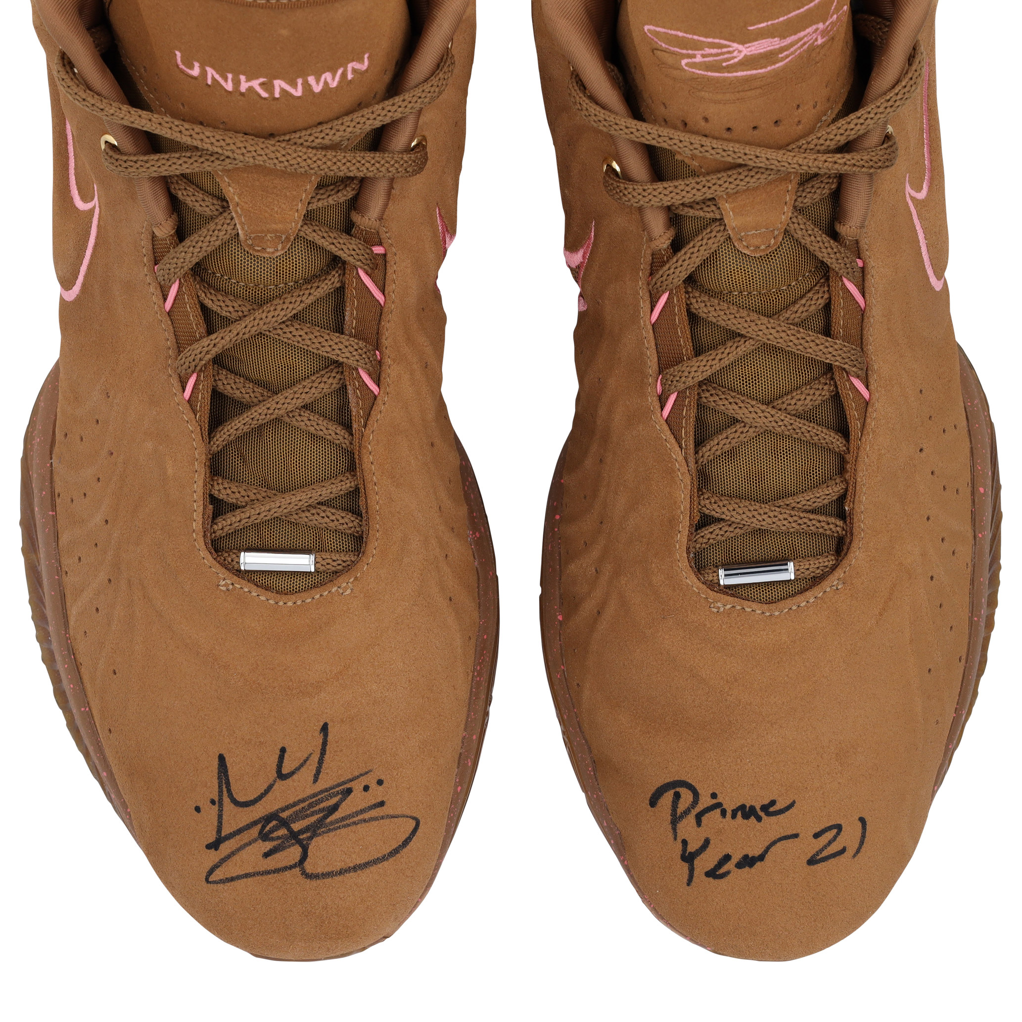 LeBron James Autographed Los Angeles Lakers Game-Used Brown Nike