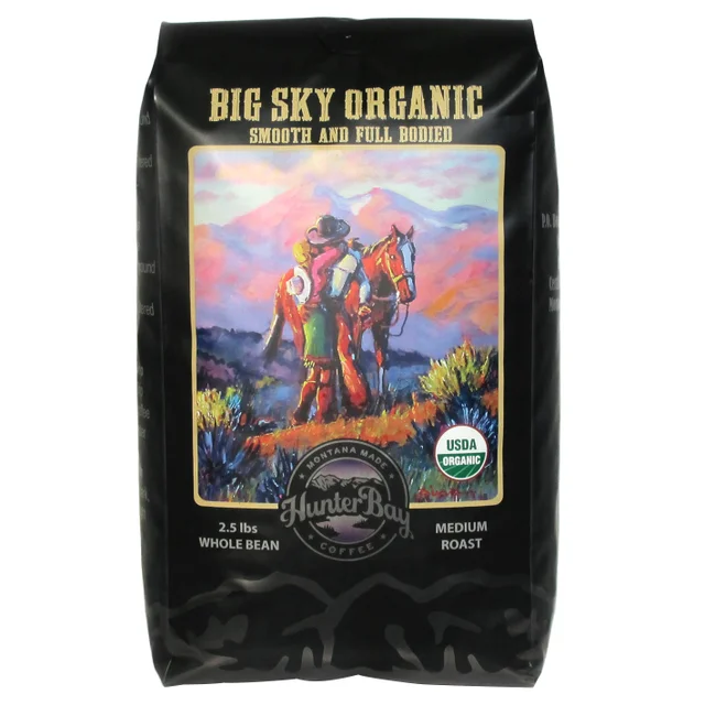 Hunter Bay Big Sky Organic Arabica Coffee Beans, 2.5 lbs