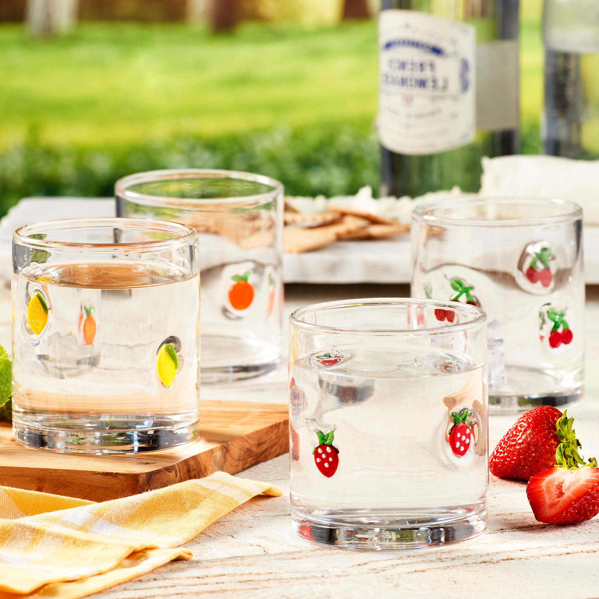 ✧1点物✧高級ガラス✧クリア＆AB✧ガラスビジュー✧クリスタルガラス✧アソート✧ Pandex 14 oz. Icon Glasses, Set of 4 | Costco