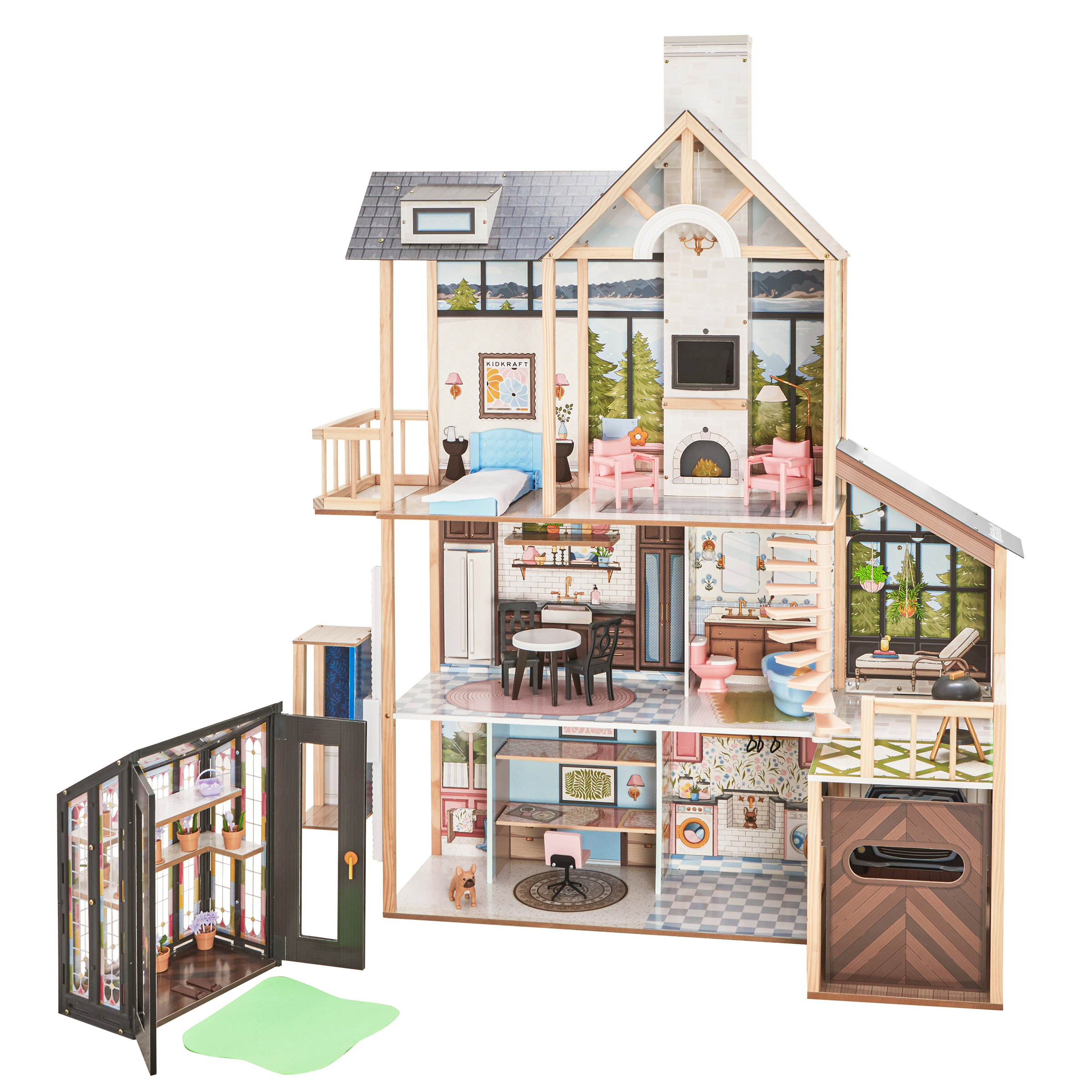 Lakeview Villa Dollhouse & Greenhouse