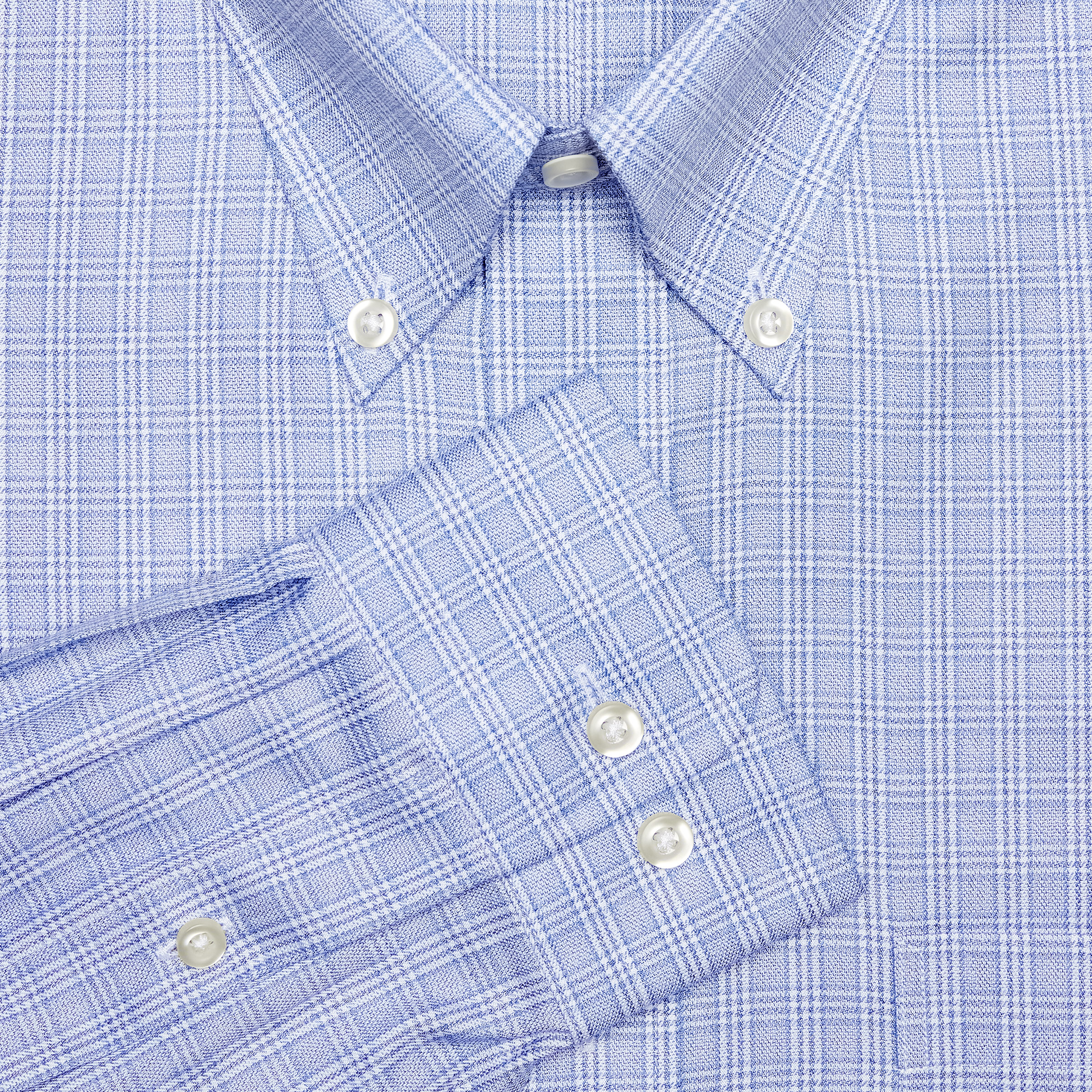 Kirkland Signature Men's Traditional Fit Dress Shirt, Light Blue Check |  Costco