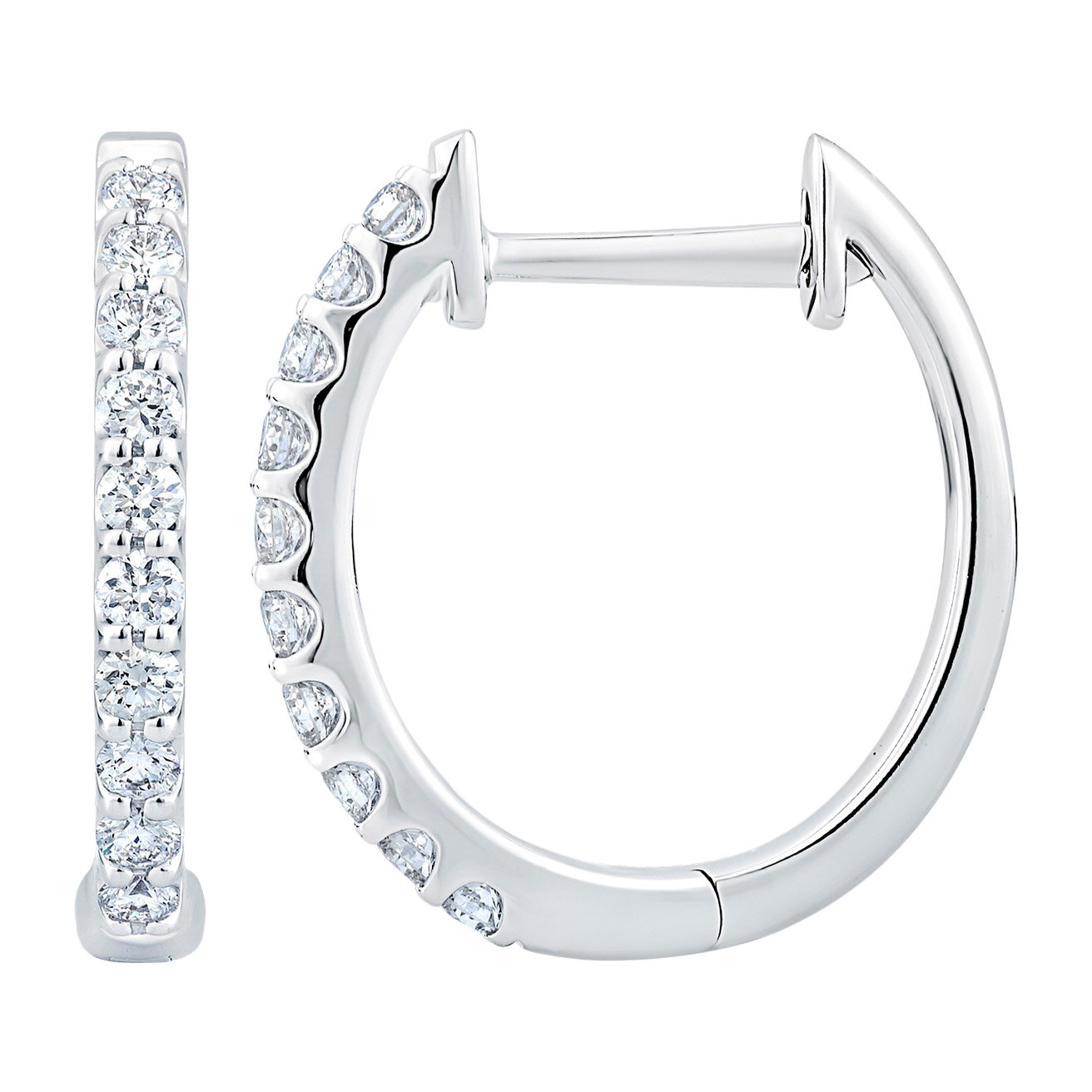 Round Brilliant Diamond Hoop Earrings (0.25 ctw)