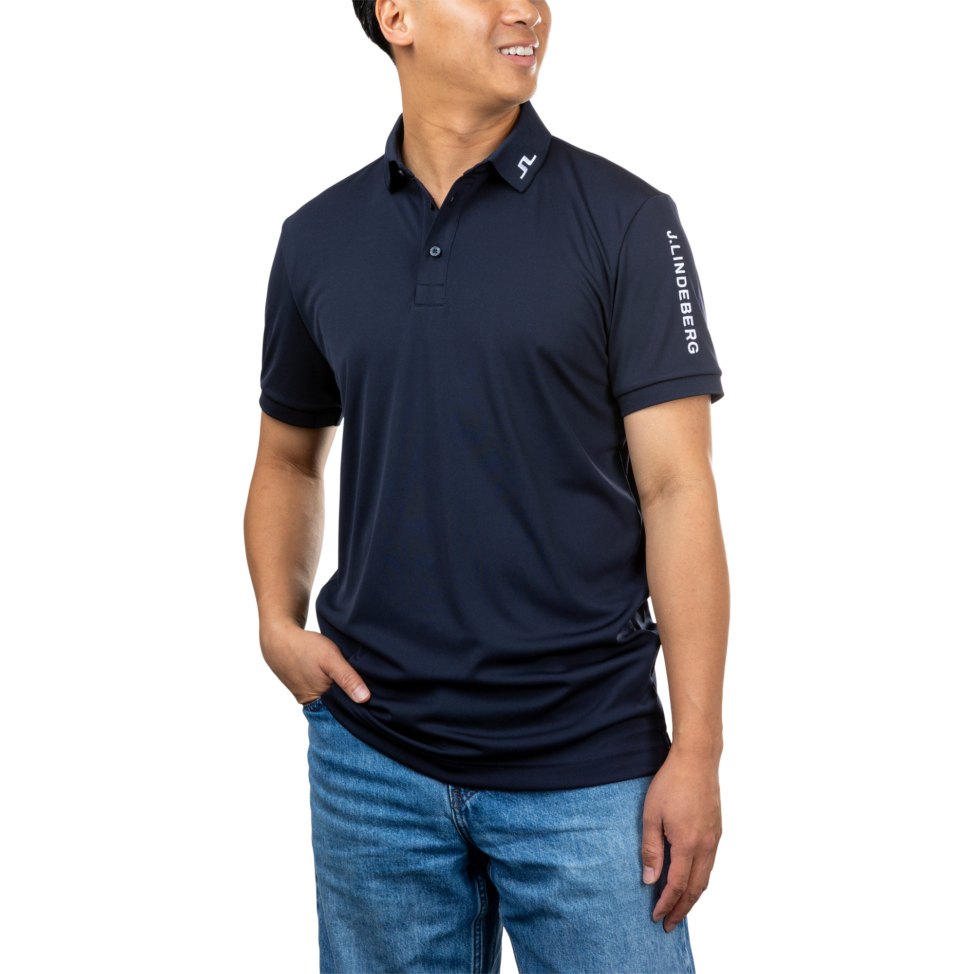 J. Lindeberg Men's Tour Tech Short Sleeve Polo