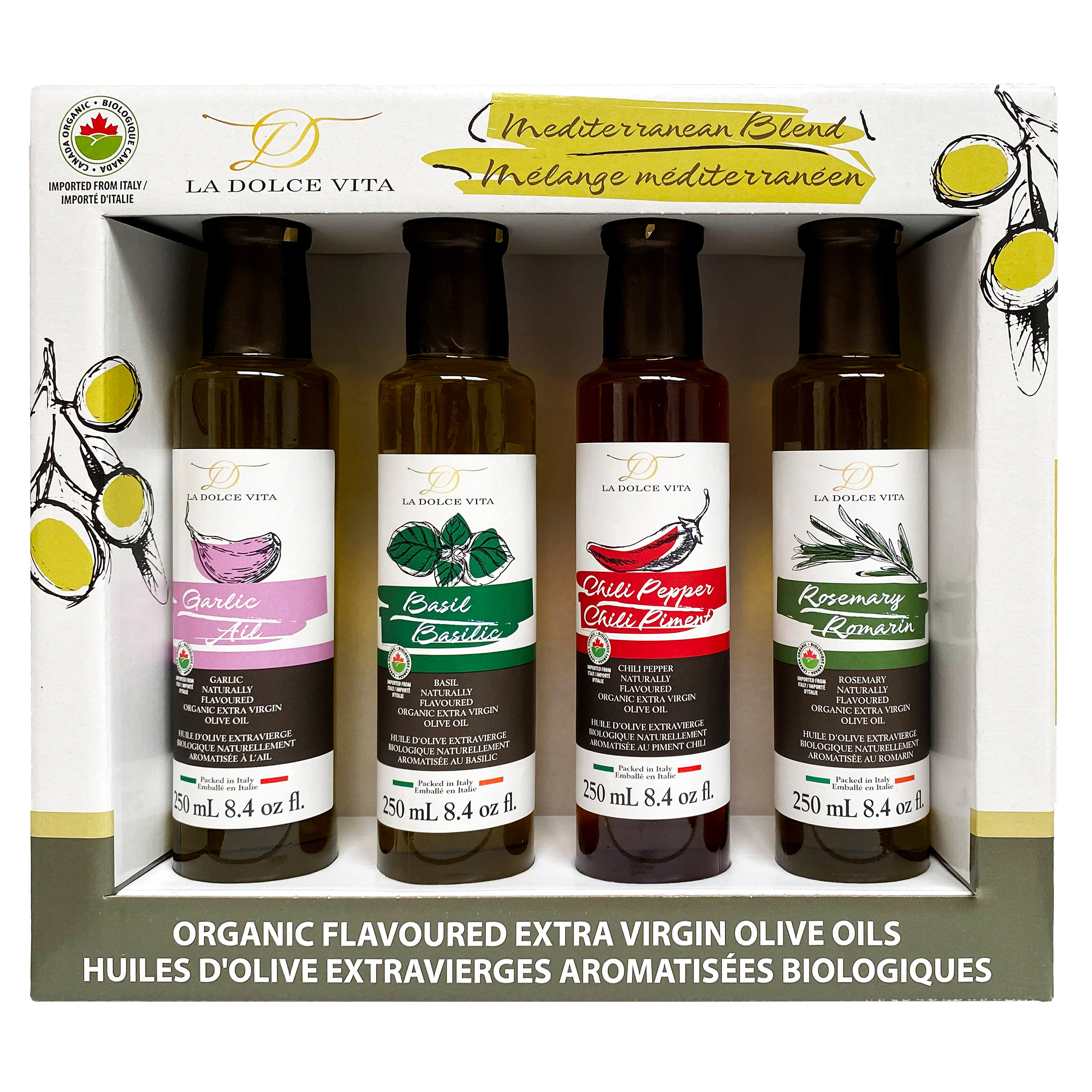 La Dolce Vita Mediterranean Blend Extra Virgin Olive Oil Gift Set