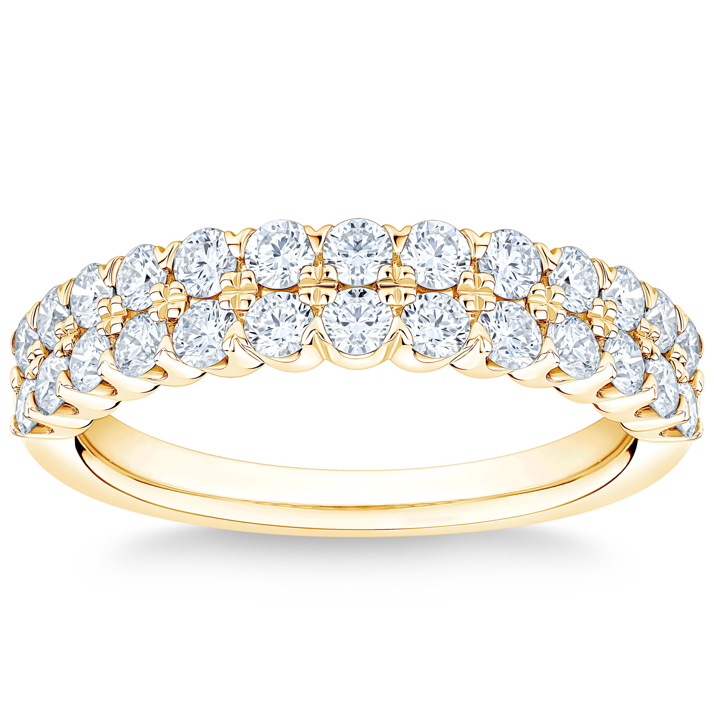 Round Brilliant Diamond Two Row Band (1.00 ctw)