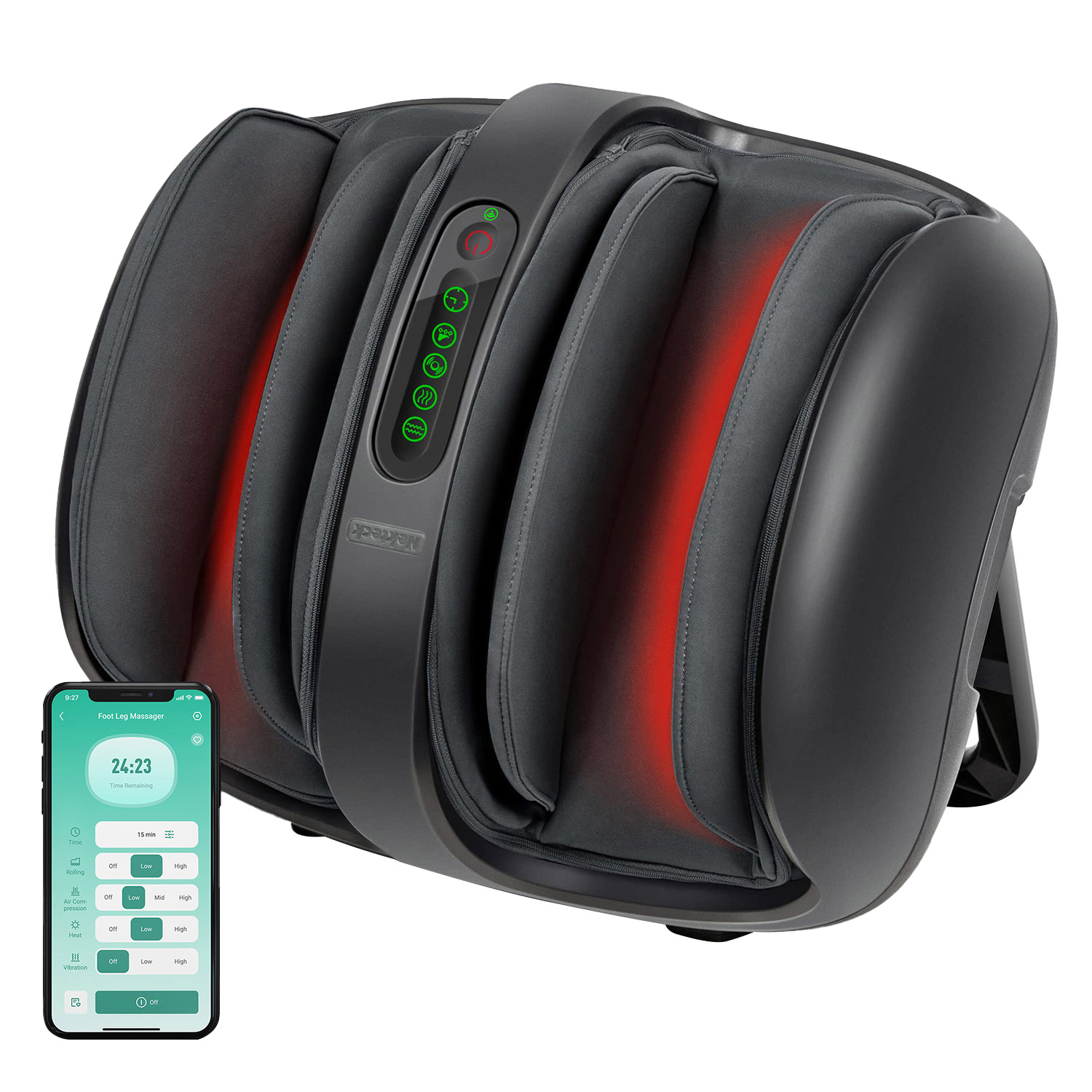 Nekteck Smart Shiatsu Foot and Calf Massager with Heat