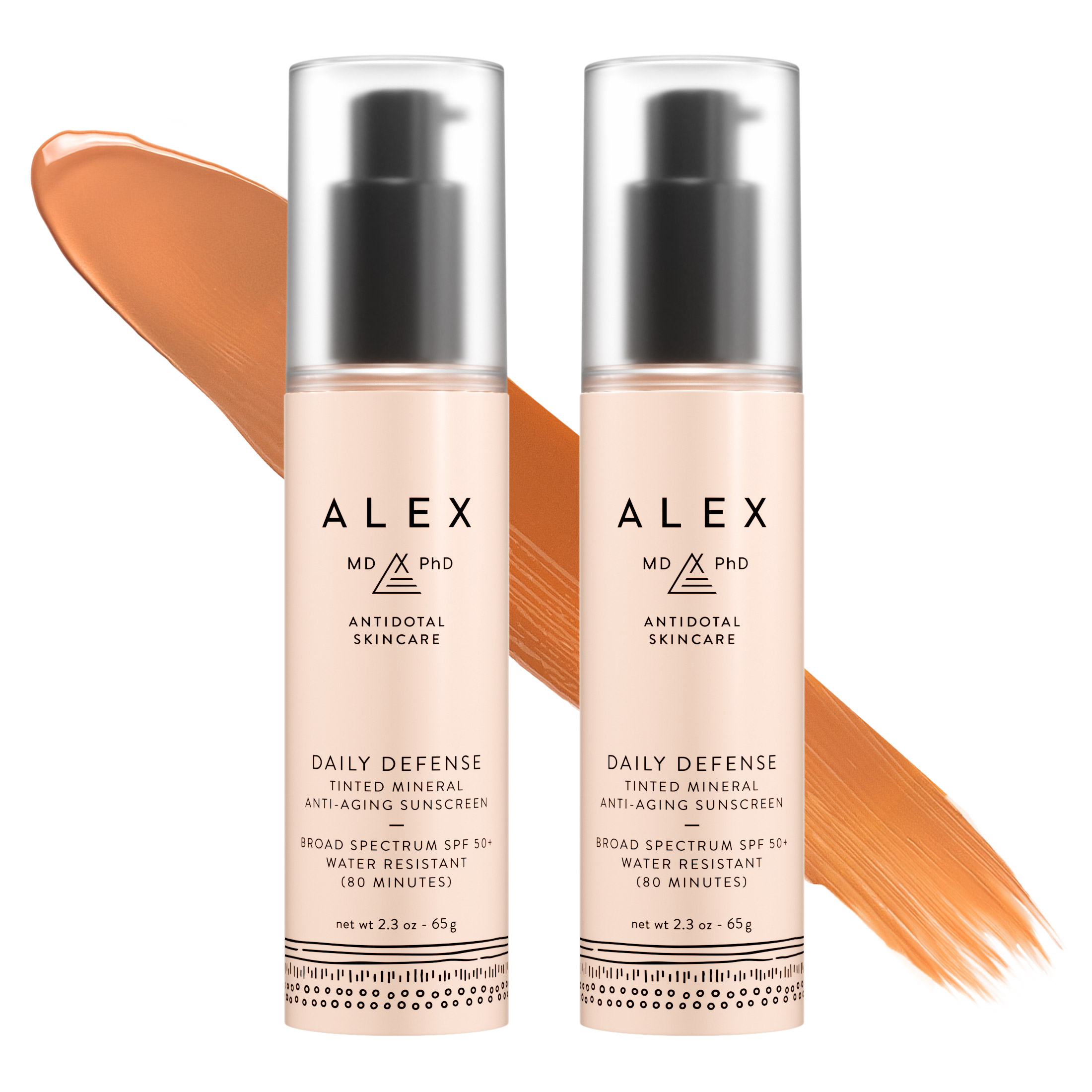 Alex MD PhD Daily Defense Mineral Anti-Aging Sunscreen SPF 50+ 2pk