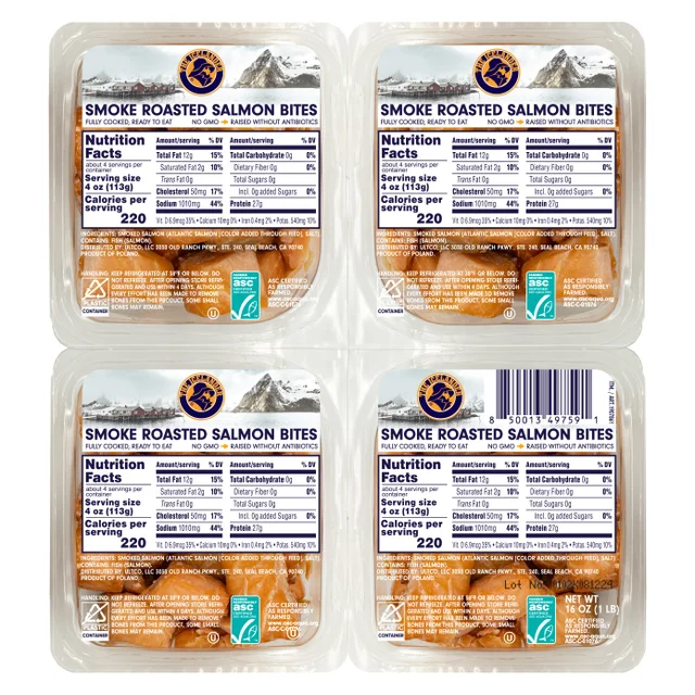 THE ICELANDER SMOKE ROASTED SALMON BITES 16 OZ