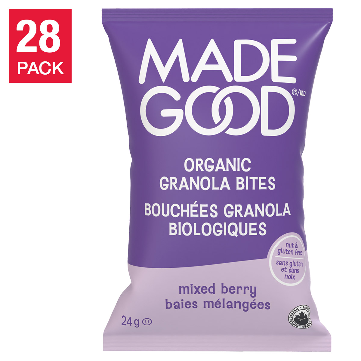 MadeGood Mixed Berry Granola Minis, 28 × 24 g