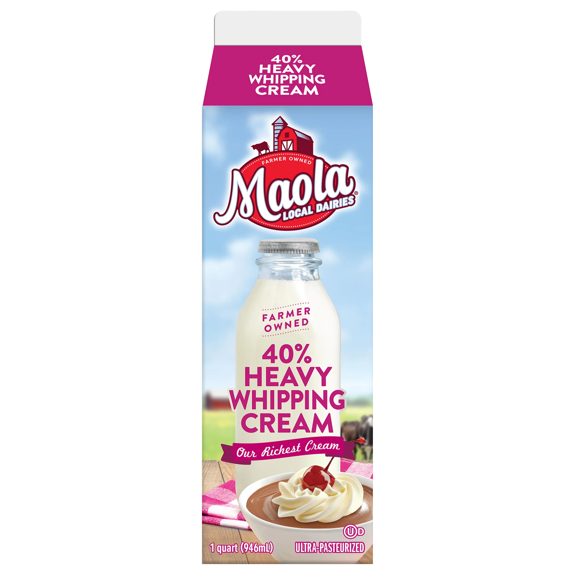 Maola 40% Heavy Whipping Cream, 32 fl oz | Costco