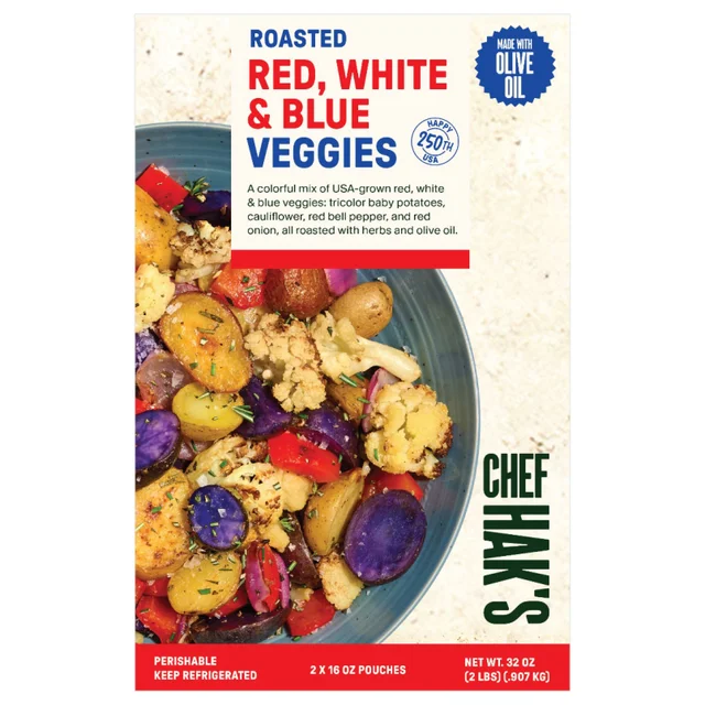 CHEF HAK'S ROASTED RED, WHITE, & BLUE VEGGIES 2/16 OZ