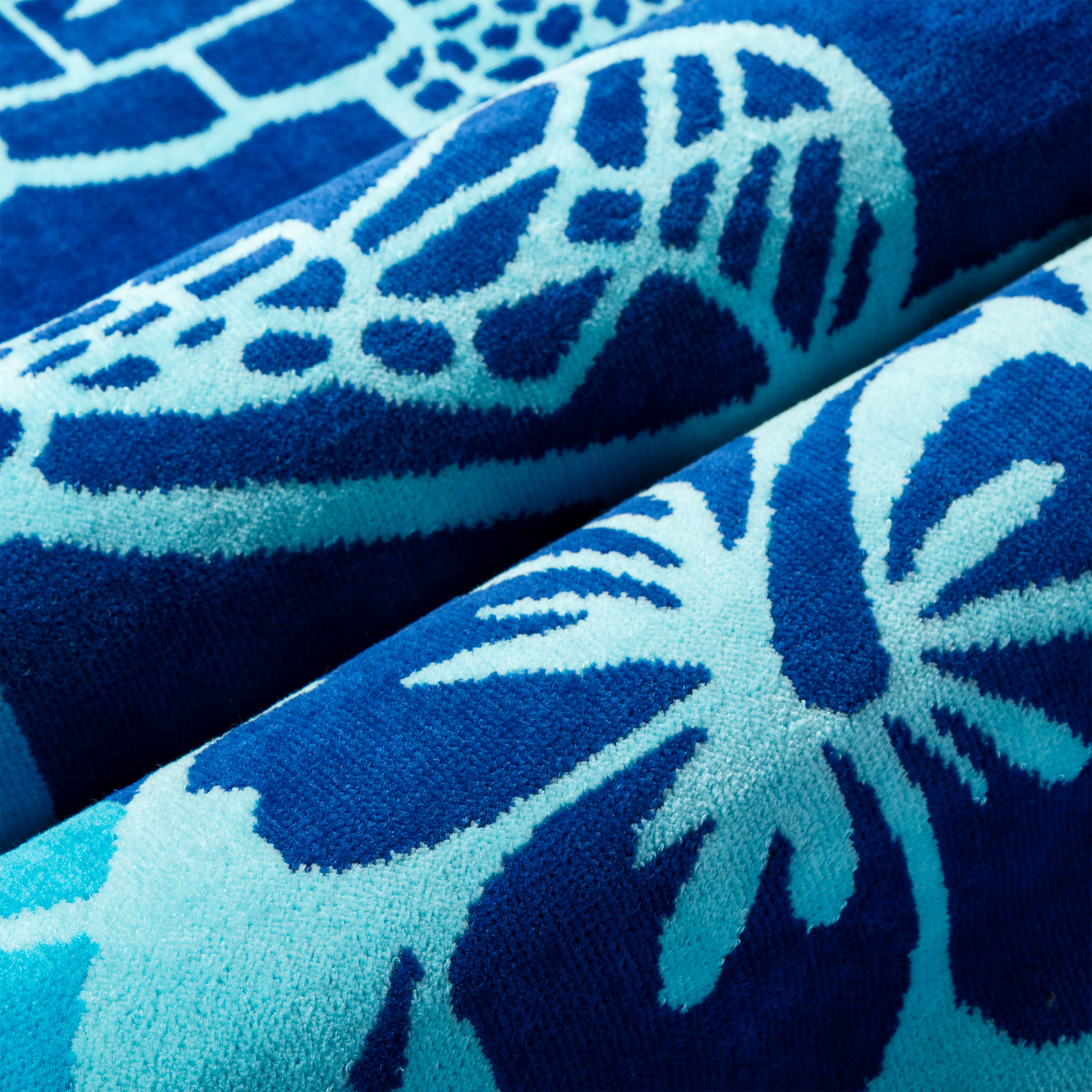 Serviette de plage éponge velours Jacquard Kisos 70x140 400g/m² | Leroy