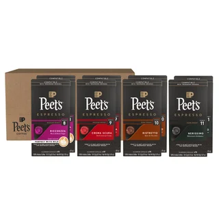 Peet's Coffee Nespresso Compatible Aluminum Capsules, 80 count
